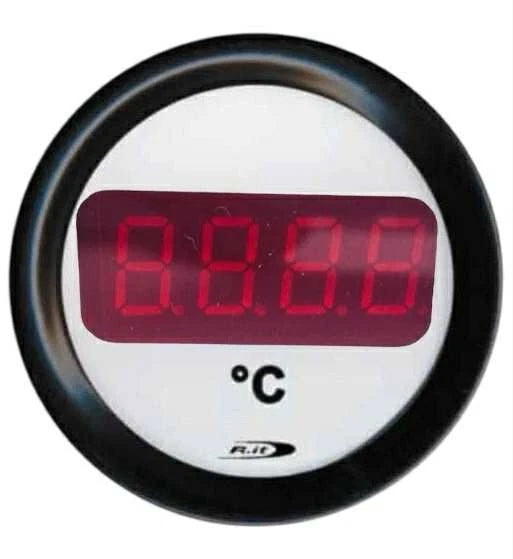 Road Italia Manometro Strumento EGT Termocoppia 52mm CON SONDA K - BIANCO - NERO