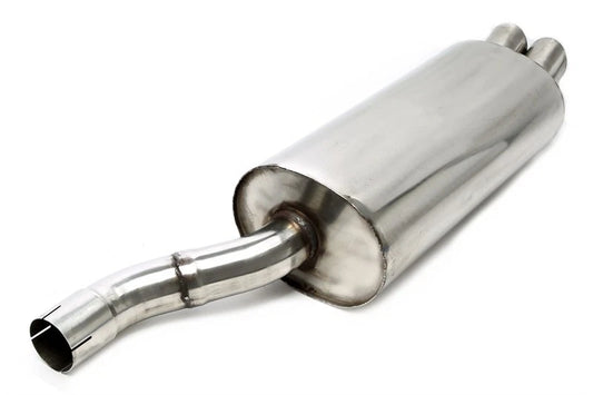 scarico posteriore 2x76mm in acciaio inox BMW E46 320i 323i 328i M52