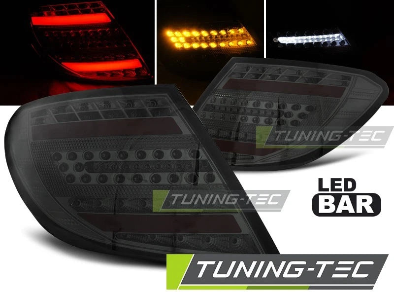 COPPIA FARI FANALI POSTERIORI LED LTI MERCEDES CLASSE C W204 BERLINA 2007 - 2010