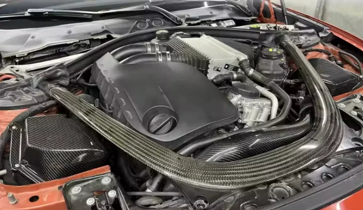 KIT ASPIRAZIONE SPORTIVA FILTRO A CONO IN VERO CARBONIO BMW M3 M4 F80 F82 S55