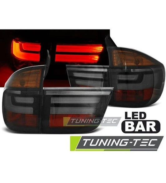 COPPIA FARI FANALI POSTERIORI BMW X5 E70 2006-2010 FUME LED