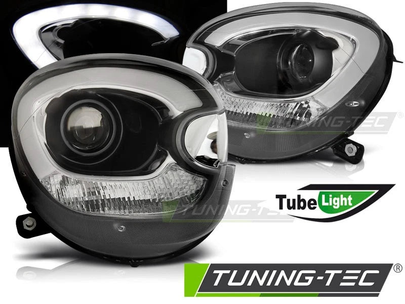 coppia fari anteriori MINI COUNTRYMAN R60 10-17 nero LED Tube light H9