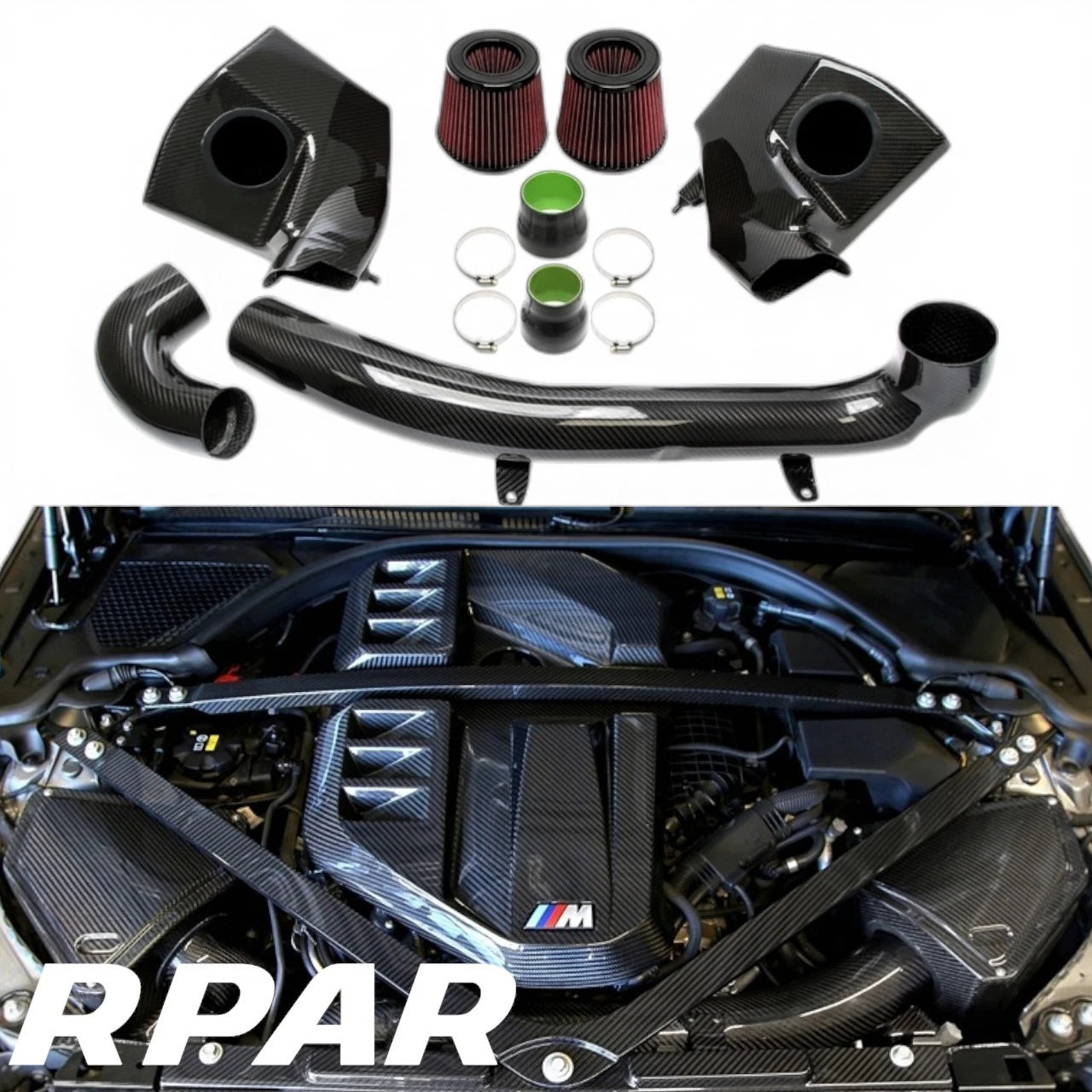 KIT ASPIRAZIONE SPORTIVA FILTRO A CONO IN VERO CARBONIO G80 M3 G82 M4 S58