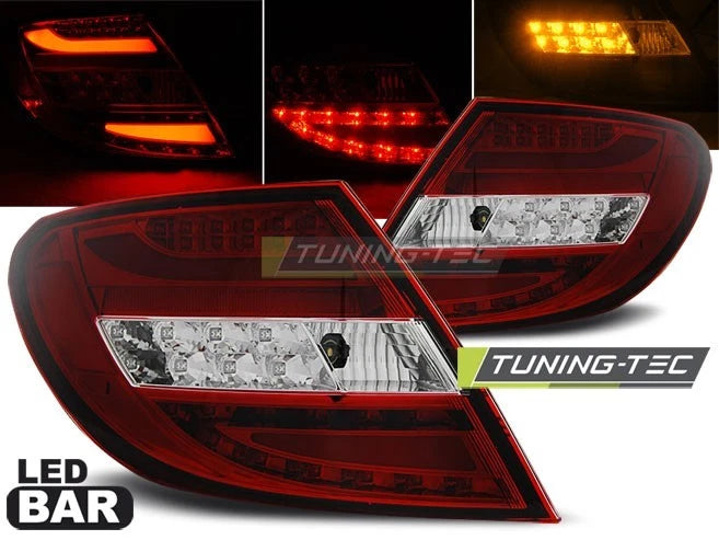 COPPIA FARI FANALI POSTERIORI LED LTI MERCEDES CLASSE C W204 BERLINA 2007 - 2010