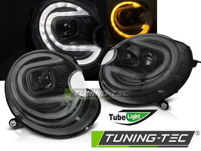 COPPIA fari neri Mini Cooper R55 R56 R57 R58 R59 2006-2014