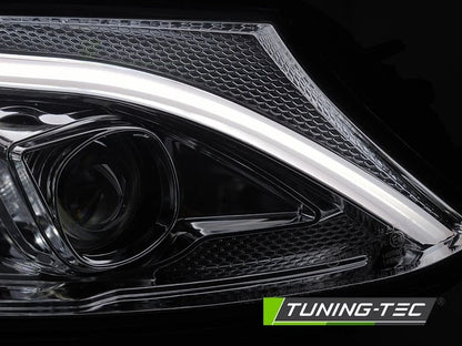 COPPIA FARI FANALI ANTERIORI TUBELIGHT LED CROMATO MERCEDES W205 2014 - 2018