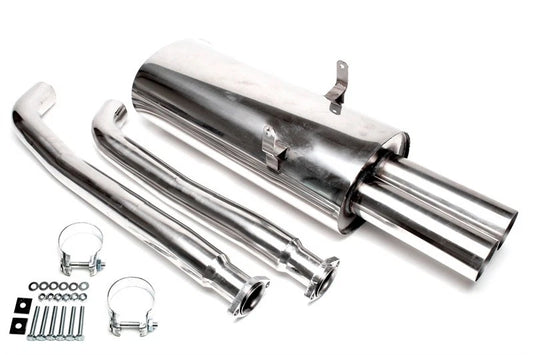 SCARICO Silenziatore acciaio inox posteriore TA Technix 2x76mm per BMW E36 328i