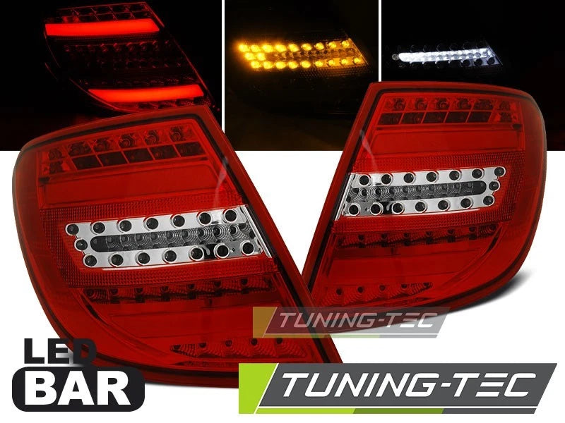 COPPIA FARI FANALI POSTERIORI LED LTI MERCEDES CLASSE C W204 SW 2006-2010