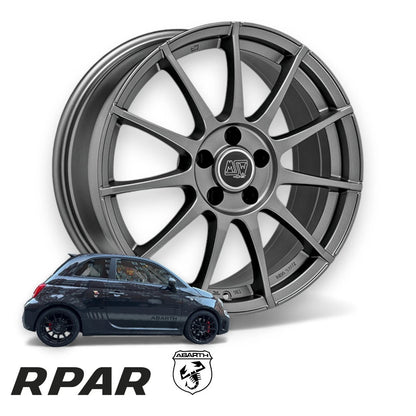 4 CERCHI IN LEGA MSW BY OZ 4X98 17 500 595 695 ABARTH 7J ET35 STYLE EsseEsse