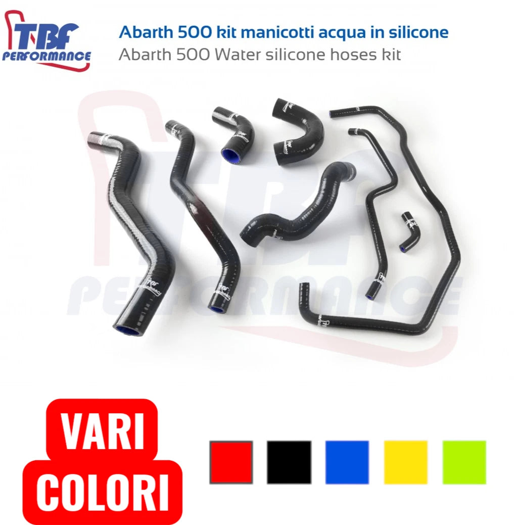 Kit tubi manicotti silicone rinforzati acqua Abarth 500/595/695 TBF Performance