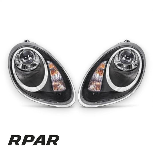 coppia Fari fanali BLACK anteriori xenon Per Porsche Boxster 987c 2004 - 2008