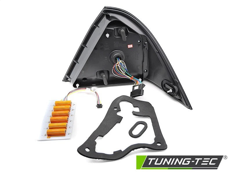COPPIA FARI FANALI POSTERIORI MERCEDES W203 SEDAN 04-07 RED fumè LED BAR
