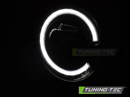 COPPIA fari neri FULL LED Mini Cooper R55 R56 R57 R58 R59 2006-2014