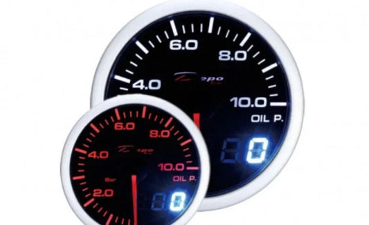 manometro DEPO racing Strumento Pressione olio - Serie a doppia vista 52 mm