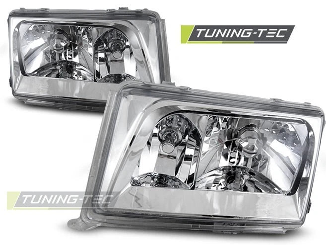 FARI FANALI ANTERIORI MERCEDES W124 1985 1986 1987 1988 1989-1993 CROMO