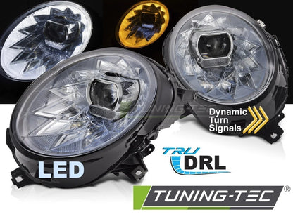 FARI ANTERIORI LED DINAMICI CROMO PER MINI COOPER F54 F55 F56 14-21