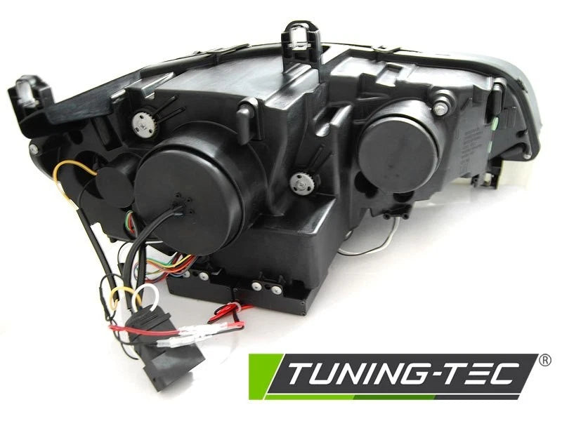 COPPIA FANALI FARI ANTERIORI XENON LED ANGEL EYES BMW X5 E70 07-10 CON AFS