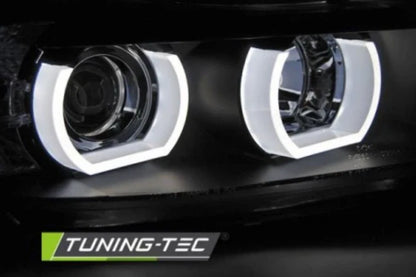 Coppia di Fari FANALI ANTERIORI 3D Angel EYESBMW E90 E91 2005-2008 Neri alogeni